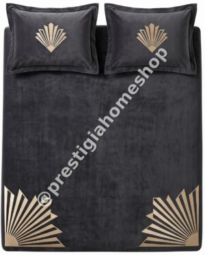 Gold Deco Sunburst on Charcoal