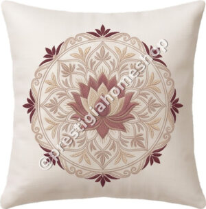 Burgundy Lotus Medallion