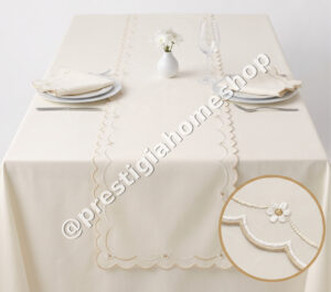 Ivory Scallop Floral